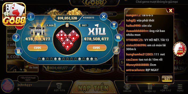 Go88 đã mang đến một trải nghiệm chơi game tài xỉu thú vị