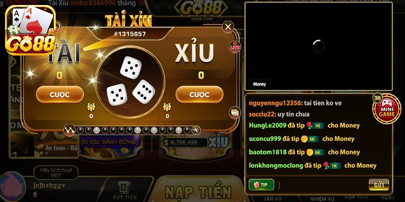 Tài xỉu livestream Go88 là một hình thức cá cược tài xỉu đổi thưởng hấp dẫn